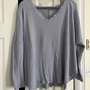 long sleeve waffle shirt